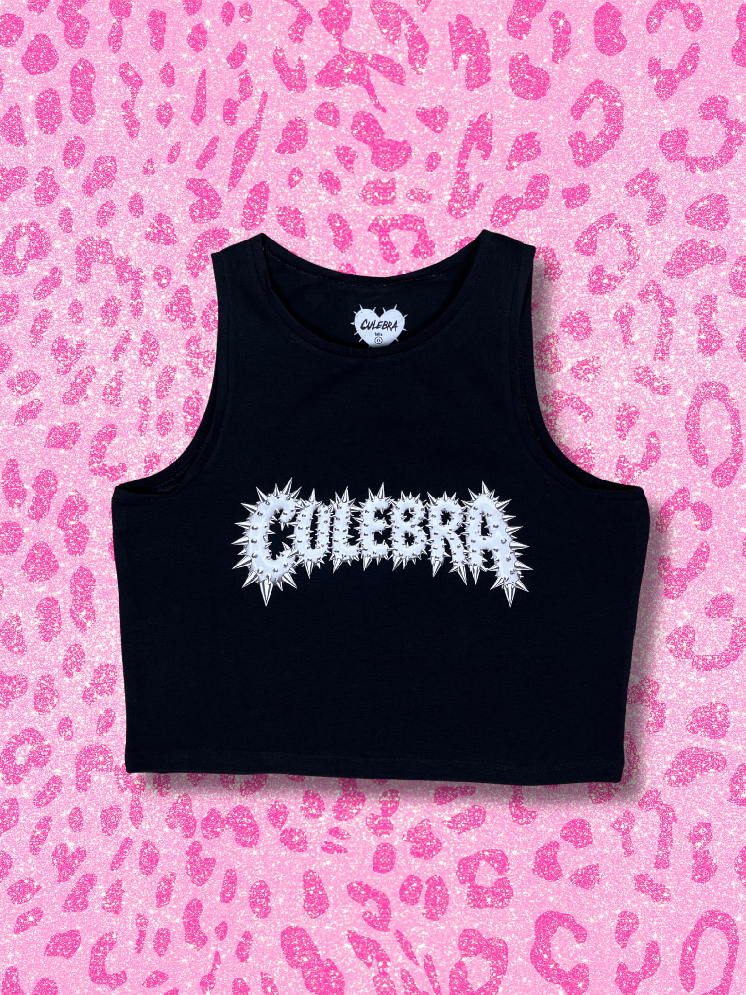 Crop top slime spike negro