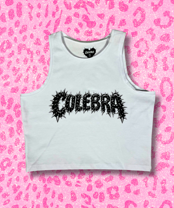 Crop top slime spike blanco