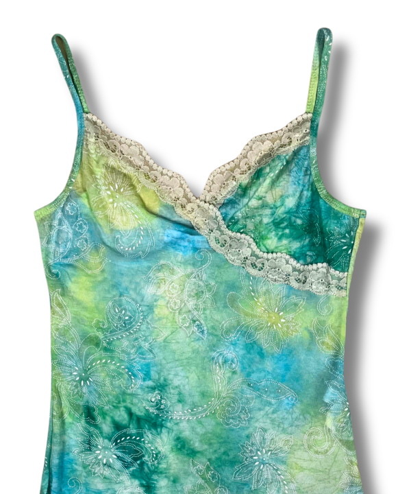 Alternative view of Top verde tie dye Caché Caché