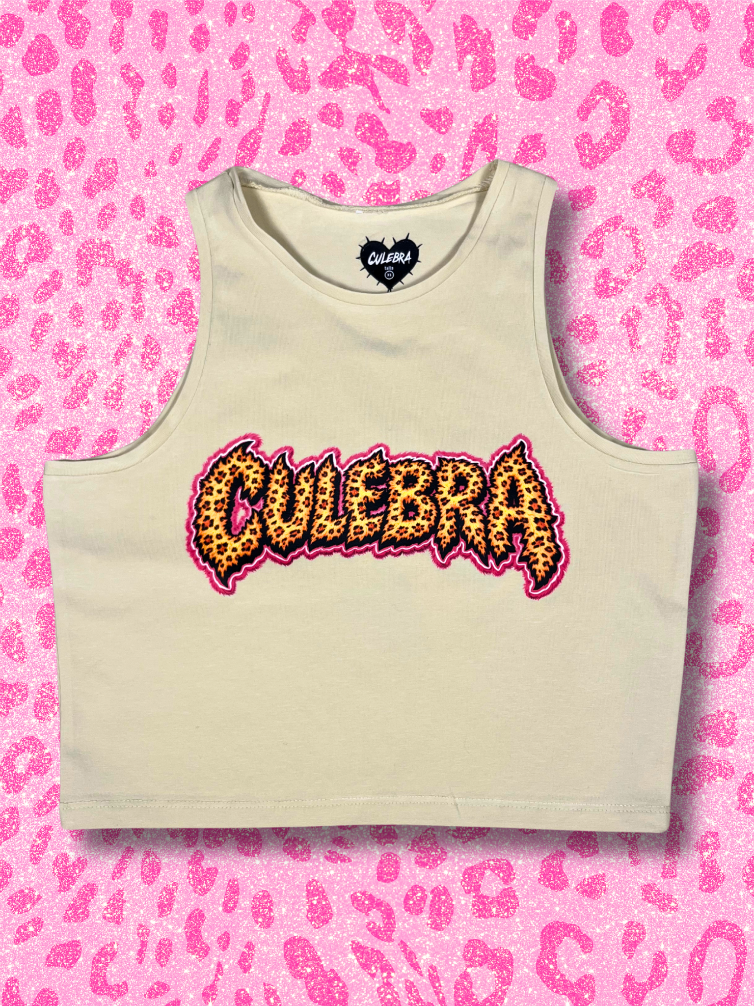 Crop top llamas de leopardo - Imagen 2