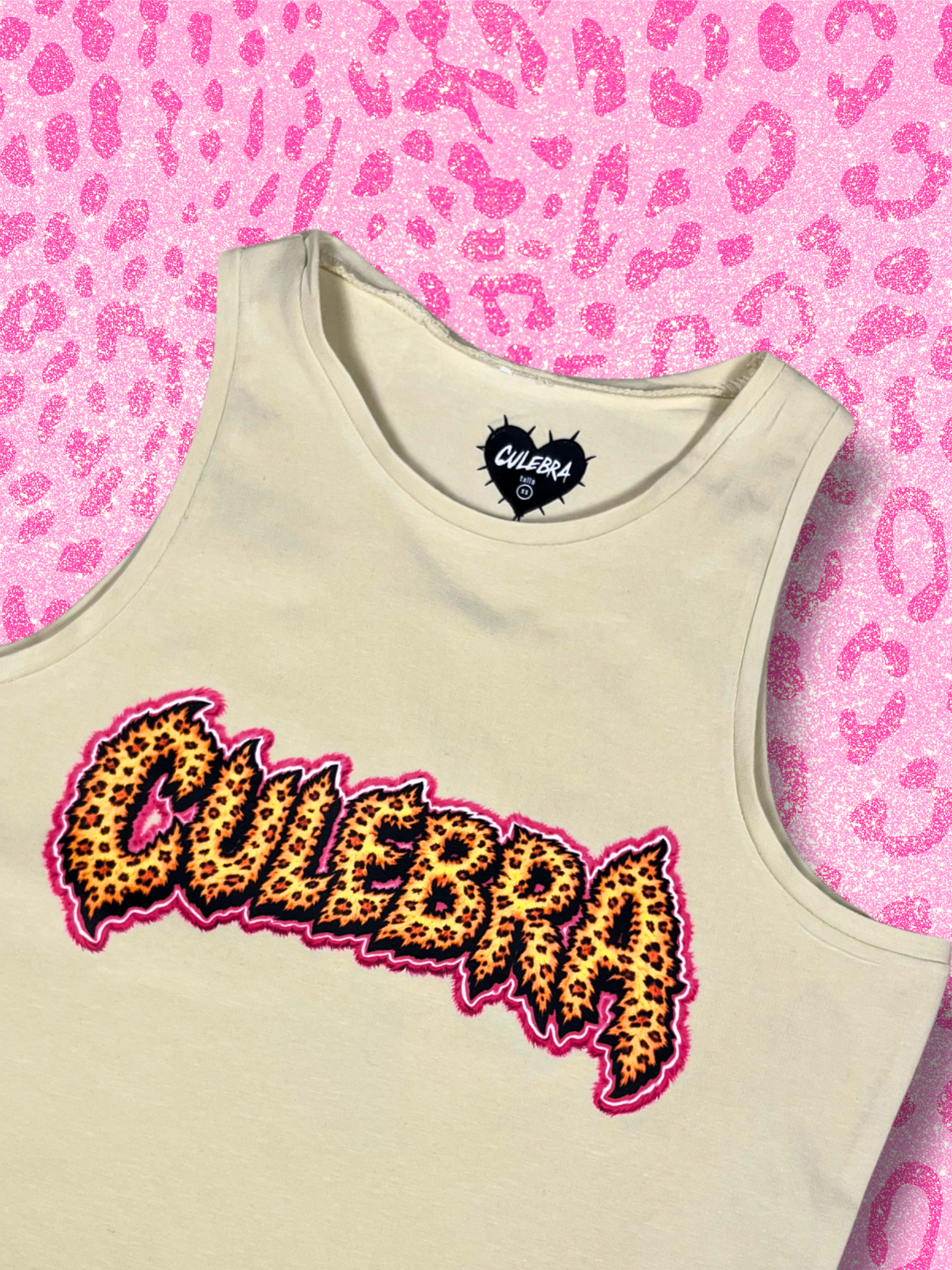 Crop top llamas de leopardo - Imagen 3