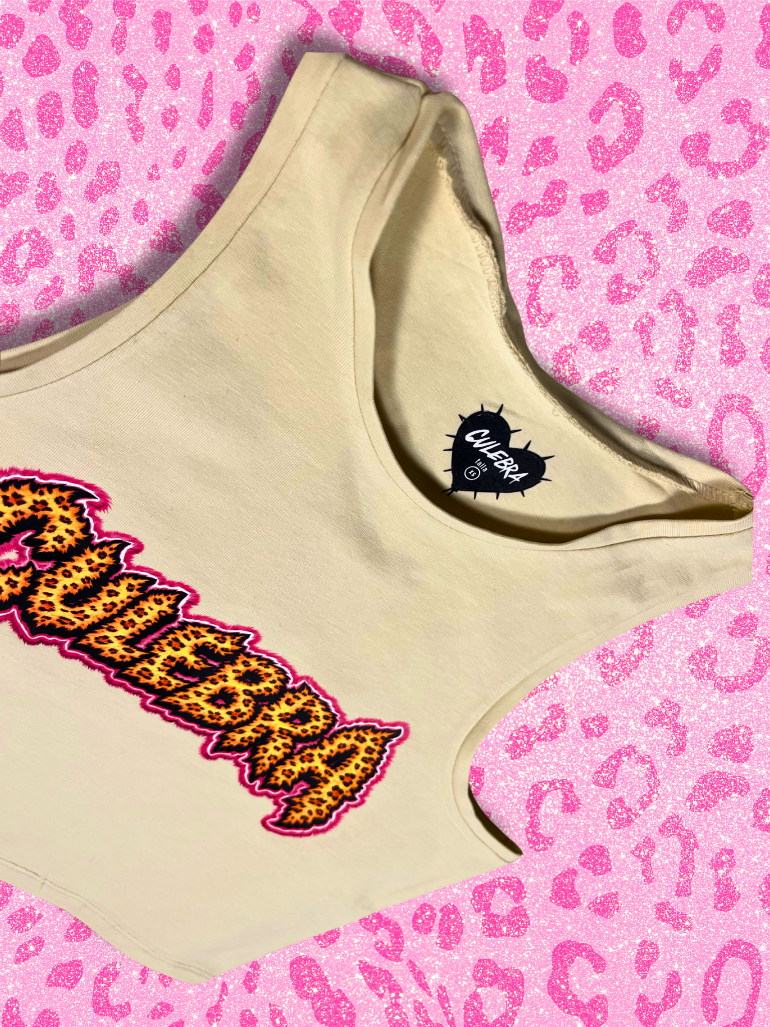 Crop top llamas de leopardo - Imagen 4